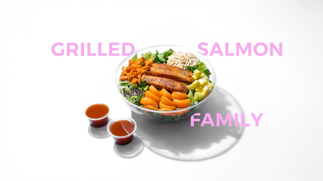 Grilled Salmon salad Family size